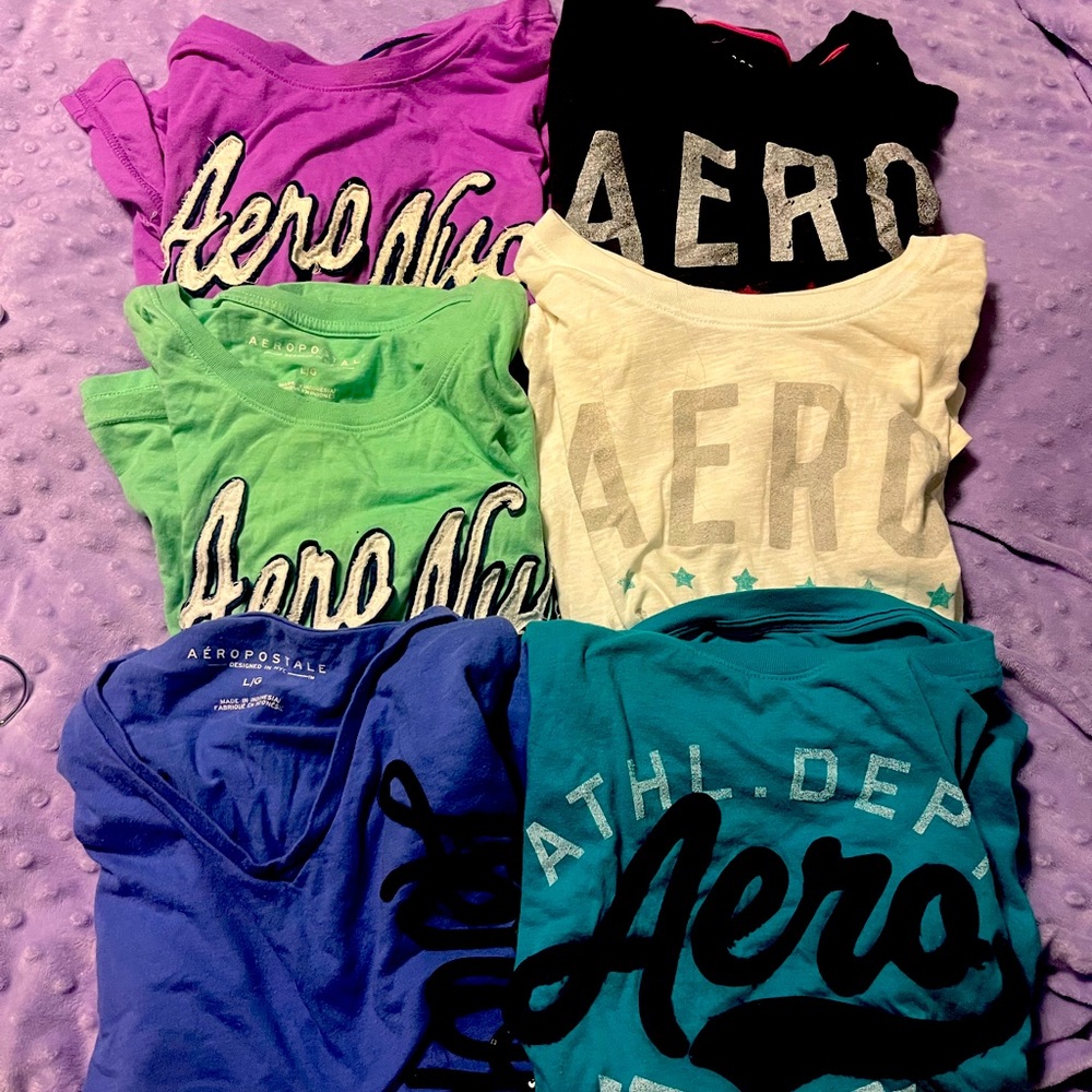 Y2k aeropostale tee shirts bundle of 6.